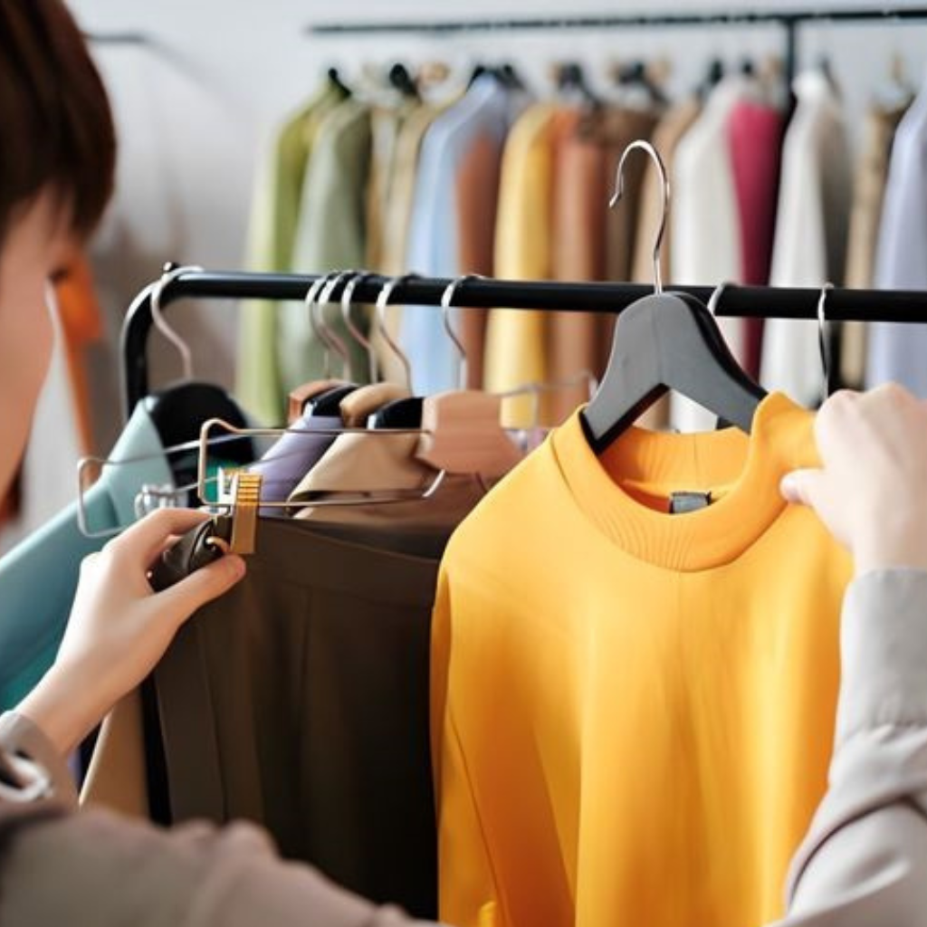 t-shirts displayed in store